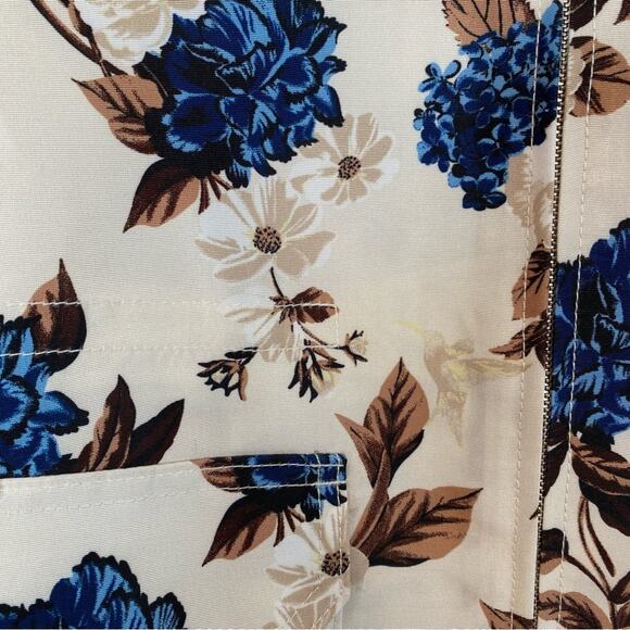 TORY BURCH Floral Print Hooded Wind Resistant Jacket - Picture 10 of 12